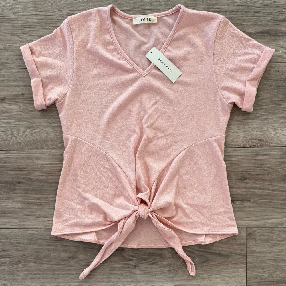 Jolie Pink V-Neck Women's Top